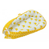 Max Maxb Foldable Travel Crib Baby Cotton Sleeping Baby Bassinet Bed Yellow Crown