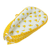Max Maxb Foldable Travel Crib Baby Cotton Sleeping Baby Bassinet Bed Yellow Crown