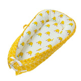 Max Maxb Foldable Travel Crib Baby Cotton Sleeping Baby Bassinet Bed Yellow Crown