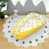 Max Maxb Foldable Travel Crib Baby Cotton Sleeping Baby Bassinet Bed Yellow Crown