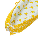 Max Maxb Foldable Travel Crib Baby Cotton Sleeping Baby Bassinet Bed Yellow Crown