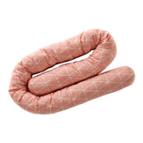 Maxbell Cotton Snake Shaped Long Pillow Cushion For Crib and Bed Pink Grid