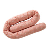 Maxbell Cotton Snake Shaped Long Pillow Cushion For Crib and Bed Pink Grid