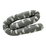 Maxbell Cotton Snake Shaped Long Pillow Cushion For Crib and Bed Gray Clouds