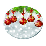 Max Xmas Theme Waterproof Tablecloth for Round Table 1.2m Dia Red Balls