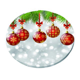 Max Xmas Theme Waterproof Tablecloth for Round Table 1.2m Dia Red Balls