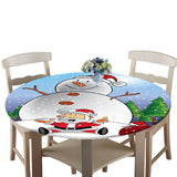 Max 3D Print Christmas Style Waterproof Table Cloth 1.2x1.2m Style02