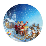 Max 48'' Round Table Cover Tablecloth Oil-Proof & Waterproof Xmas Carriage