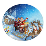 Max 48'' Round Table Cover Tablecloth Oil-Proof & Waterproof Xmas Carriage