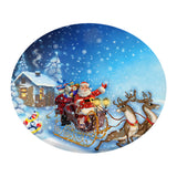 Max 48'' Round Table Cover Tablecloth Oil-Proof & Waterproof Xmas Carriage