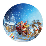 Max 48'' Round Table Cover Tablecloth Oil-Proof & Waterproof Xmas Carriage