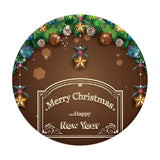 Max 48'' Round Table Cover Tablecloth Oil-Proof & Waterproof Happy Ero Christmas