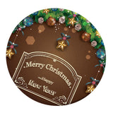 Max 48'' Round Table Cover Tablecloth Oil-Proof & Waterproof Happy Ero Christmas