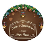 Max 48'' Round Table Cover Tablecloth Oil-Proof & Waterproof Happy Ero Christmas
