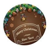Max 48'' Round Table Cover Tablecloth Oil-Proof & Waterproof Happy Ero Christmas