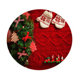 Max Decorative Round Tablecloth Cover for 47inch Christmas Dining Table Gloves