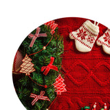 Max Decorative Round Tablecloth Cover for 47inch Christmas Dining Table Gloves