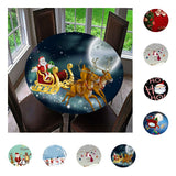 Max Decorative Round Tablecloth Cover for 47inch Christmas Dining Table Gloves