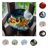 Max Decorative Round Tablecloth Cover for 47inch Christmas Dining Table Gloves