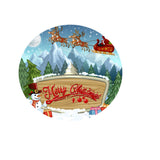 Max Christmas Tablecloth Table Cover for 47" Round Dining Tables Waterproof C