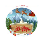 Max Christmas Tablecloth Table Cover for 47" Round Dining Tables Waterproof C