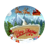 Max Christmas Tablecloth Table Cover for 47" Round Dining Tables Waterproof C