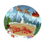 Max Christmas Tablecloth Table Cover for 47" Round Dining Tables Waterproof C
