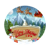 Max Christmas Tablecloth Table Cover for 47" Round Dining Tables Waterproof C
