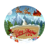 Max Christmas Tablecloth Table Cover for 47" Round Dining Tables Waterproof C