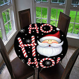 Max Decorative Round Tablecloth Cover for 47inch Christmas Dining Table Santa