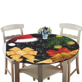 Max Round Christmas Table Cover Cloth for Kitchen 120cm Tables Decor Accessory