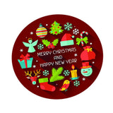 Max Table Cover 3D Printing Christmas New Year Decoration Gift Tablecloth 1.2m