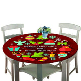 Max Table Cover 3D Printing Christmas New Year Decoration Gift Tablecloth 1.2m