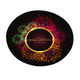 Max 3D Print Fireworks Pattern Christmas Waterproof Table Cloth 1.2m B