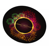 Max 3D Print Fireworks Pattern Christmas Waterproof Table Cloth 1.2m B