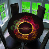 Max 3D Print Fireworks Pattern Christmas Waterproof Table Cloth 1.2m B