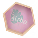 Max Maxb Hexagonal Wall Shelf Kids Room Decorative Display Rack Pink Leaf(S)