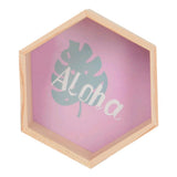 Max Maxb Hexagonal Wall Shelf Kids Room Decorative Display Rack Pink Leaf(S)