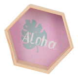 Max Maxb Hexagonal Wall Shelf Kids Room Decorative Display Rack Pink Leaf(S)