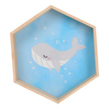 Max Maxb Hexagonal Wall Shelf Kids Room Decorative Display Rack Blue Dolphin(L)