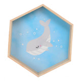 Max Maxb Hexagonal Wall Shelf Kids Room Decorative Display Rack Blue Dolphin(L)