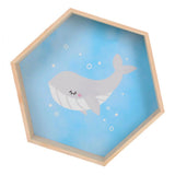 Max Maxb Hexagonal Wall Shelf Kids Room Decorative Display Rack Blue Dolphin(L)