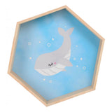 Max Maxb Hexagonal Wall Shelf Kids Room Decorative Display Rack Blue Dolphin(L)