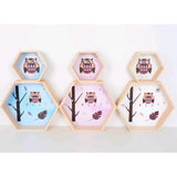 Max Maxb Hexagonal Wall Shelf Kids Room Decorative Display Rack Blue Dolphin(L)