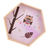 Max Maxb Hexagonal Wall Shelf Kids Room Decorative Display Rack Pink Owl(L)