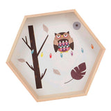 Max Hexagonal Wall Shelf Kids Room Decorative Display Rack White Owl(L)