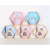 Max Hexagonal Wall Shelf Kids Room Decorative Display Rack White Owl(L)