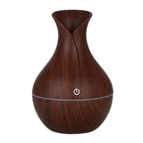 130ml Wood Grain USB Air Mist Humidifier Essential Oil Diffuser Coffee