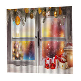 Max Christmas 3D Curtains Digital Printed Window Drapes for Bedroom 2 Panels C