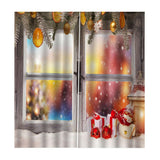 Max Christmas 3D Curtains Digital Printed Window Drapes for Bedroom 2 Panels C